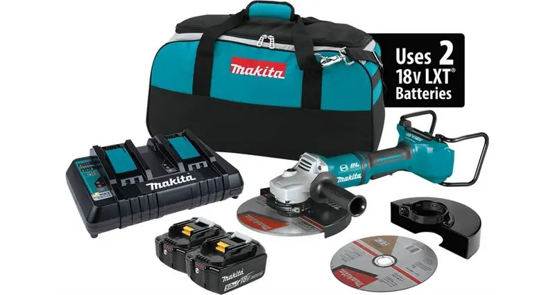 Makita 9" Paddle-Switch Cut-Off Grinder Kit With Electric Brake (36V Lxt, 5.0Ah) - 2021 1