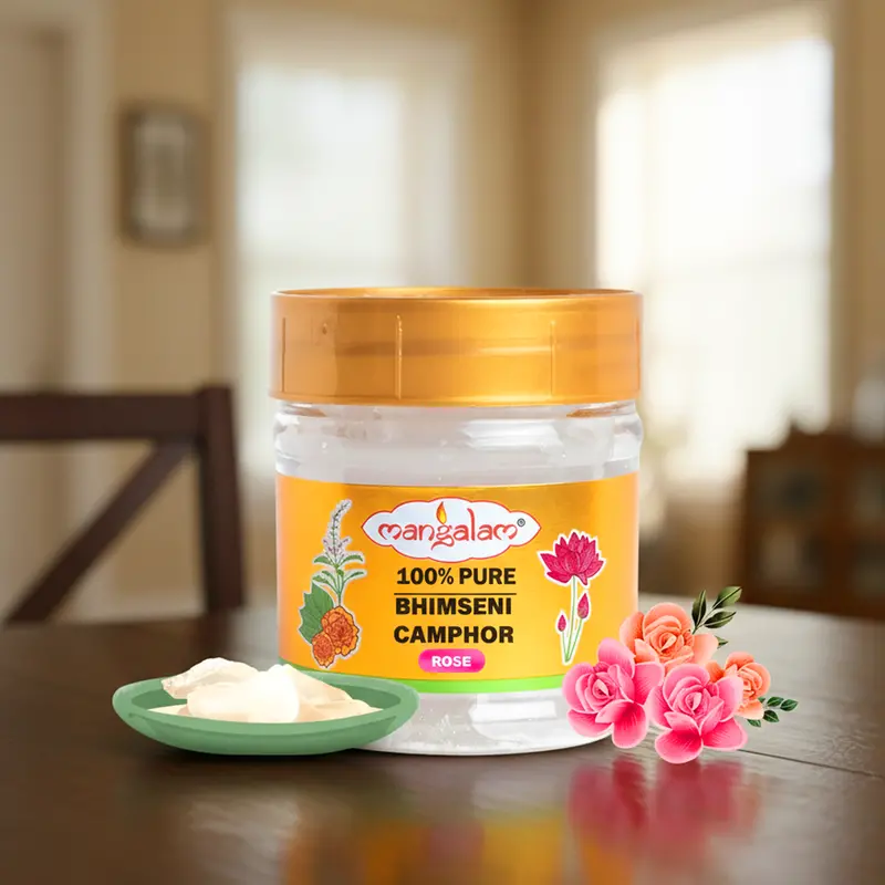 Mangalam Bhimseni Camphor – 50G Jar Of Pure Crystalline Camphor 1