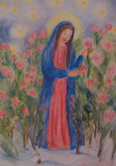 Mary In The Rose Garden – Waldorf Marian Imagery 1