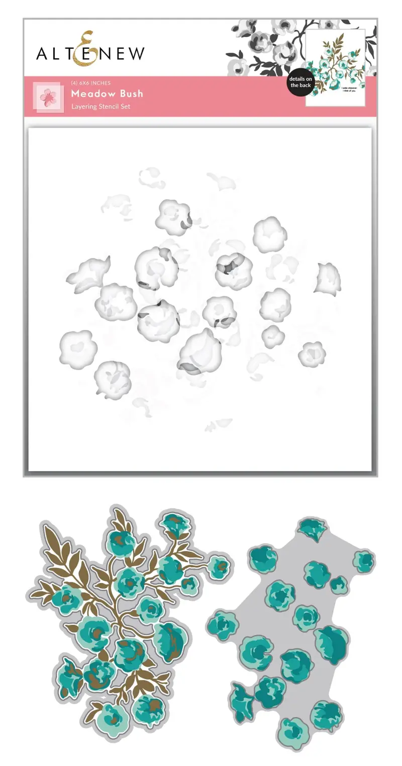 Meadow Bush Layering Stencil And Die Combo 1