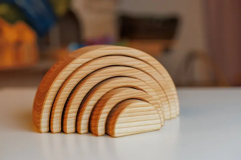 Medium-Sized Rainbow Wooden Toy Set 1