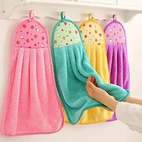 Microfiber Kitchen Dish Towel With Convenient Hanging Loop 1