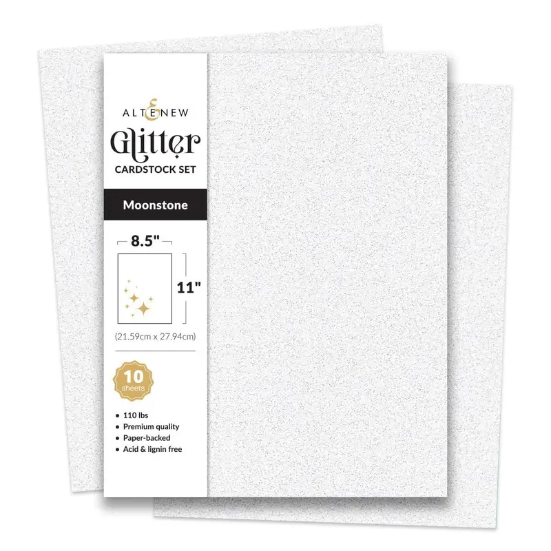 Moonstone Glitter Cardstock Pack – 10 Sheets (8.5" X 11") 1