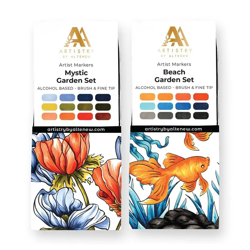 Mystic & Beach Garden Alcohol Marker Bundle 1