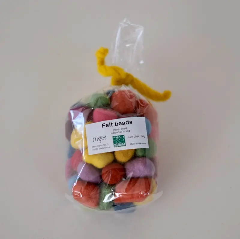 Natural Wool Felting Beads (50G) 1