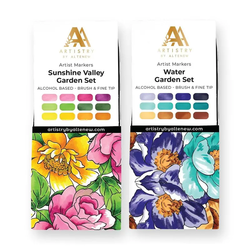 Nature’S Views Alcohol Marker Bundle – 24-Color Nature-Inspired Set 1