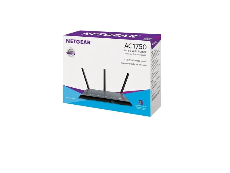 Netgear R6400-100Nas Ac1750 Dual-Band Smart Wifi Router – Alexa-Compatible Gigabit Router 1