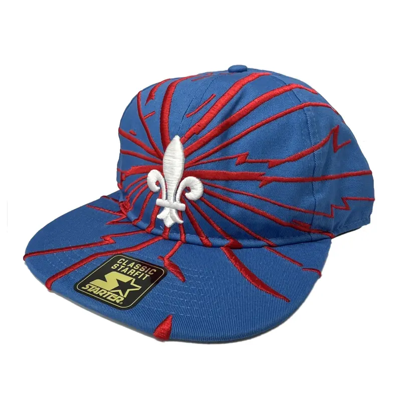 Nordiques Fleur-De-Lis Collision Snapback Hat 1