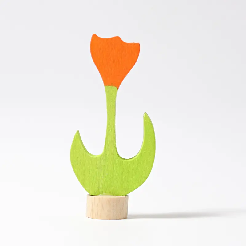 Orange Tulip Charm For Birthday Rings 1