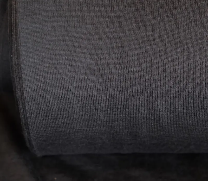 Organic Wool-Silk Jersey Fabric In Black 1