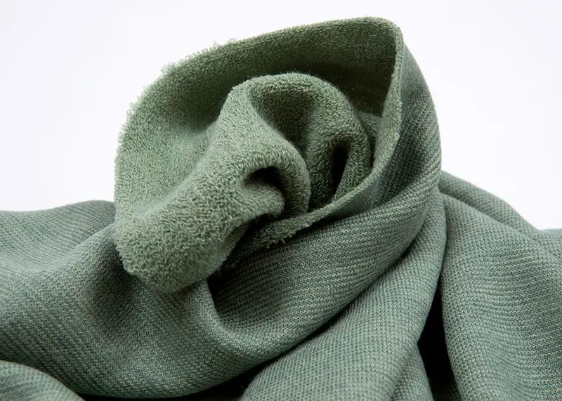 Organic Wool-Silk Terry In Sage Green (Certified Organic, Mulesing-Free) 1