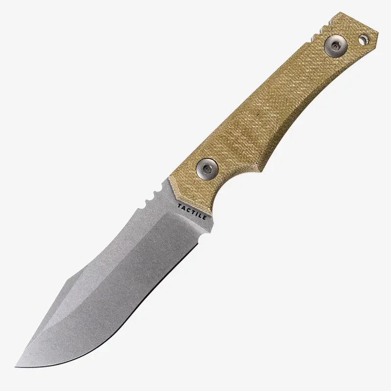 Osprey Everyday Knife With Stonewash Titanium Handle And Green Micarta Scales 1