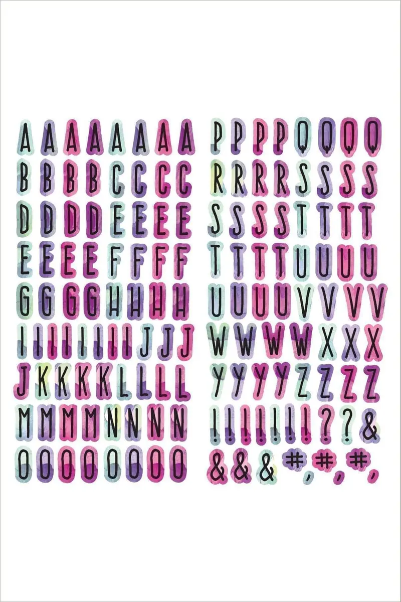 'Our Family' 6" × 12" Chipboard Alphabet Stickers – Customizable Name & Phrase Building 1