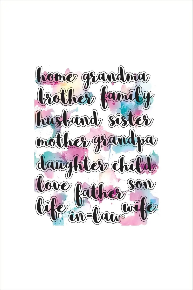 'Our Family' 8.5" × 11" Chipboard Sticker Sheet – Thematic Home & Memory Keepsakes 1