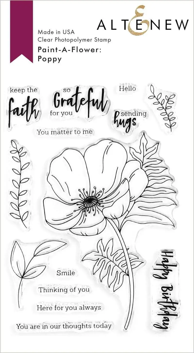 Paint-A-Flower Poppy Outline Stamp Collection 1