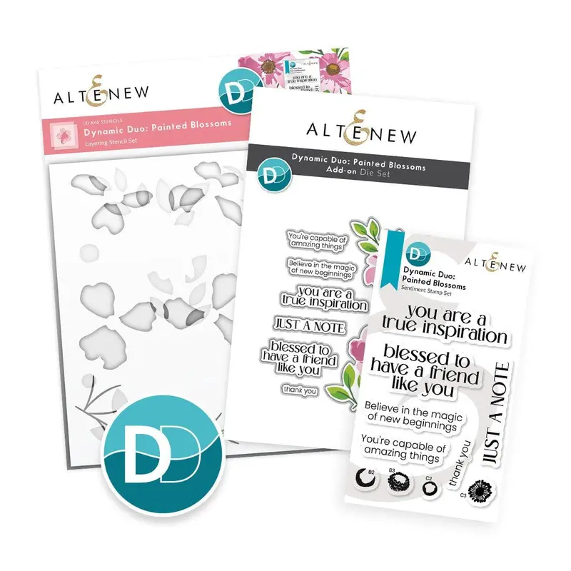 Painted Blossoms Stencil & Die Combo Kit 1