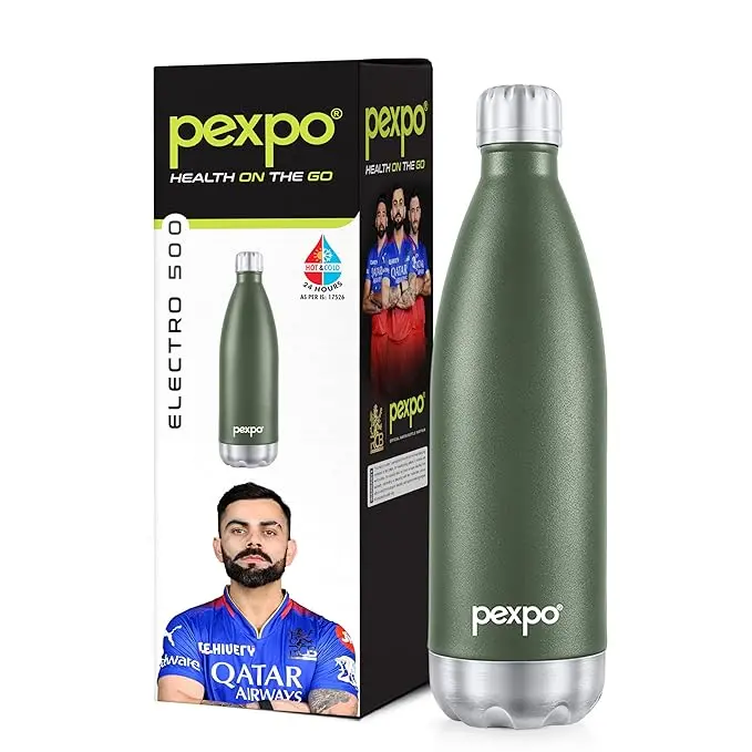Pexpo Electro Compact Bottle – 500 Ml Lightweight Vacuum-Insulated Stainless Steel Hydration Bottle 1