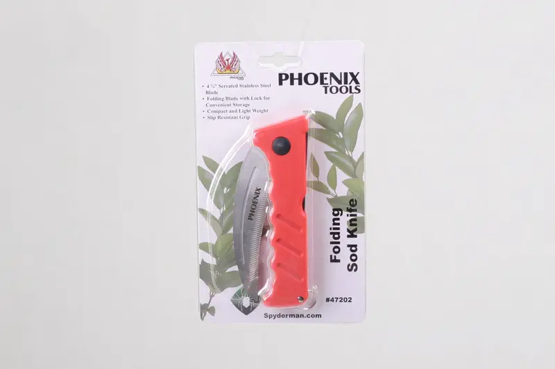 Phoenix Folding Serrated Blade Sod Knife With Lock Mechanism (4-Inch) 1