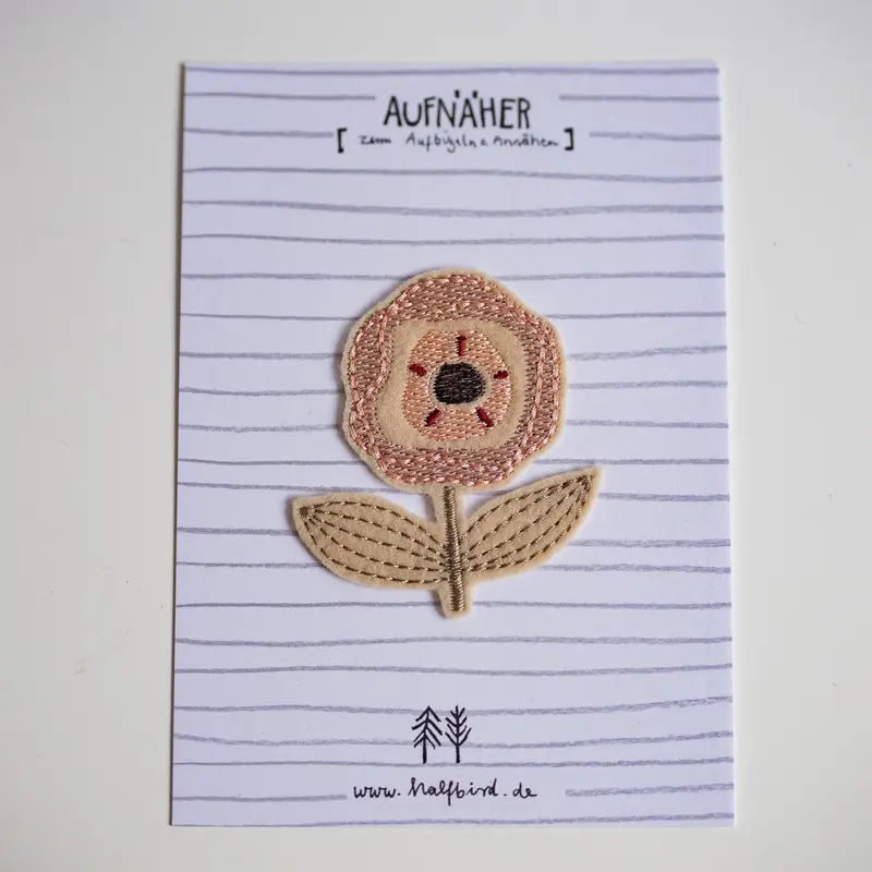 Pink Flower Iron-On Patch 1