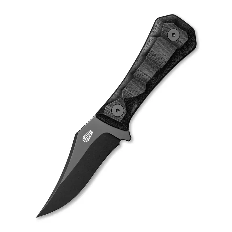 Pocket Bowie Deadhead Fixed-Blade Knife – Black G10 Handle With Black-Coated 14C28N Blade 1