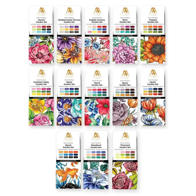 Professional Alcohol Marker Set – 156-Color Artist Collection 1