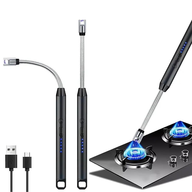 Rechargeable Electric Arc Lighter – Flameless, Windproof Gas-Free Igniter For Kitchen Use 1