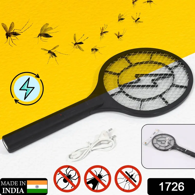 Rechargeable Electric Mosquito Swatter – Portable Fly & Insect Killer With Usb Cable 1