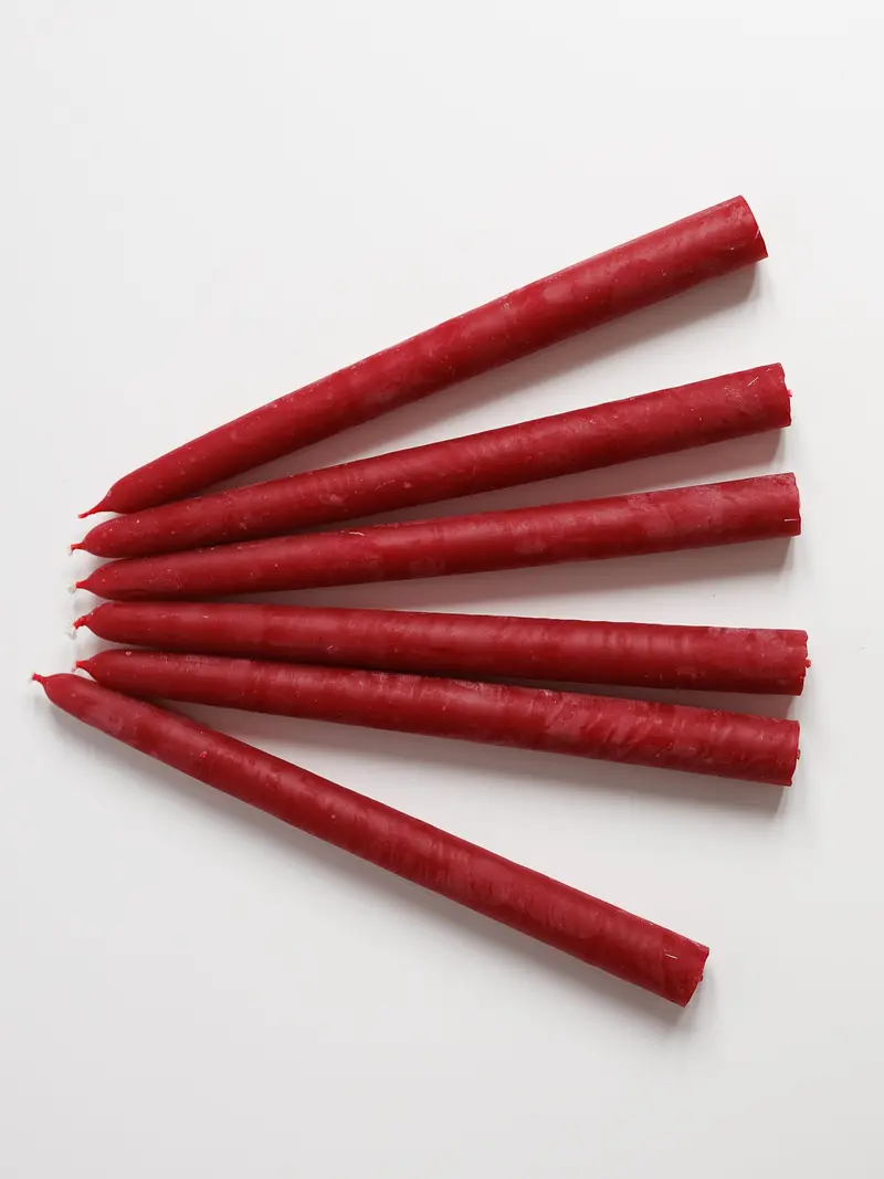 Red Crown-Style Party Candles – Pack Of 6 1