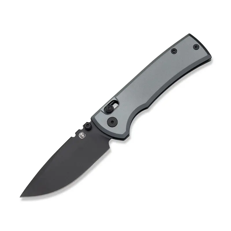Redencion Street X-Lock Edc – Grey Aluminum Construction With Black-Coated Drop Point Blade 1