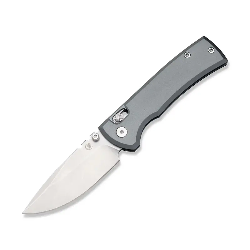 Redencion Street X-Lock Flipper – Grey Aluminum Handle With Sandvik Steel Drop Point Blade 1