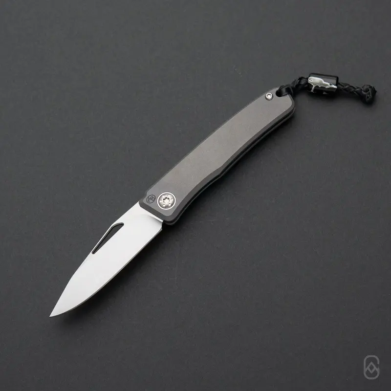 Rinkhals Slipjoint Knife – Solid Titanium Handle And Mirror-Polished Rwl34 Blade 1