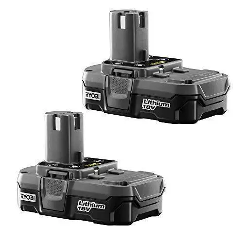 Ryobi P102 One+ 18V Compact Lithium-Ion Battery Pack – 2-Count Set For Compatible Tools 1