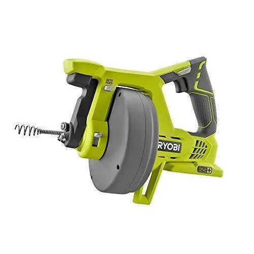 Ryobi P4001 One+ 18V Drain Auger – 25-Foot Manual Cable Tool For Sinks & Toilets (Power Tool Only, Battery Not Included) 1