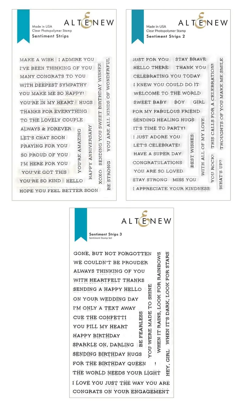 Sentiment Strips Assortment 1