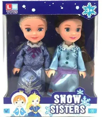 Snow Sister Doll Set – Poseable Twin Figures With Stylish Hair And Articulated Joints 1