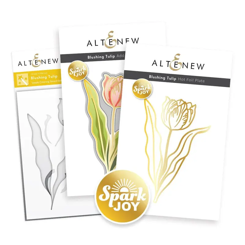 Spark Joy Bundle: Blushing Tulip Stamp & Coordinating Die 1