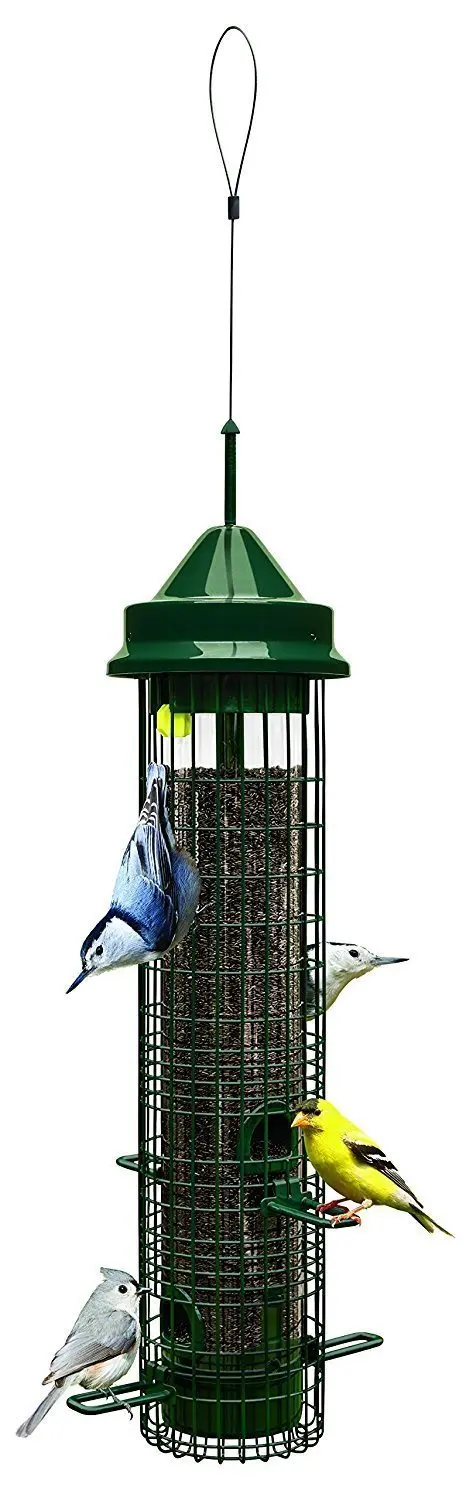 Squirrel Buster Classic Wild Bird Feeder – 2.4Lb Capacity, 4 Perches, Adjustable Height Mount (2-Pack) 1