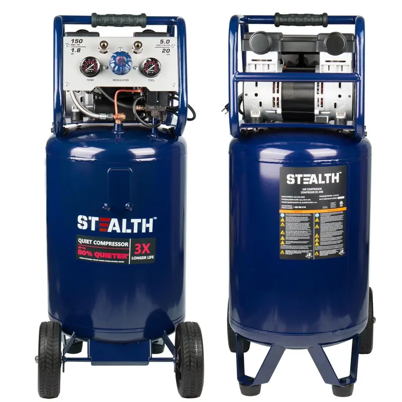 Stealth Quiet Vertical Air Compressor — 20-Gallon Capacity 1