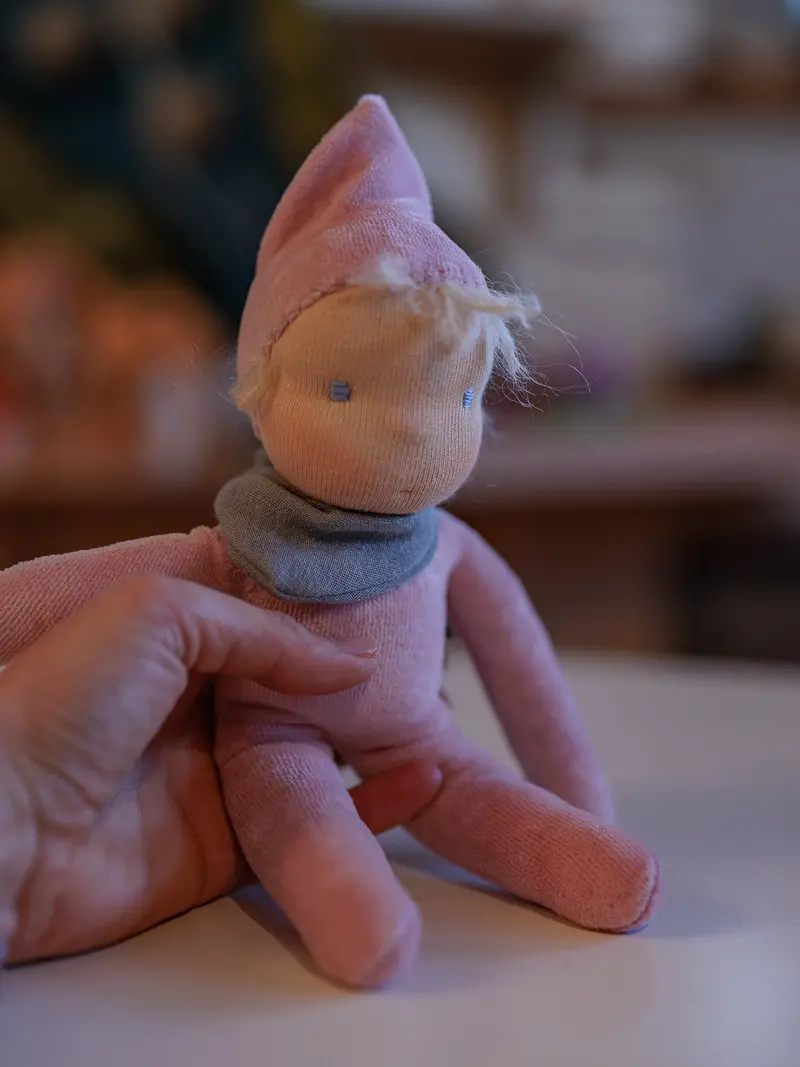 Tannigel Teething Doll – Dusty Rose Colorway 1