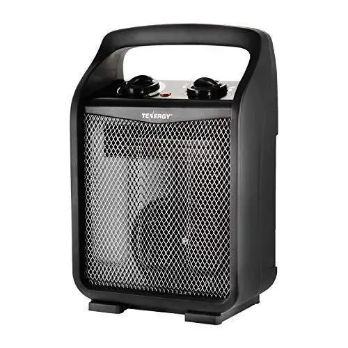 Tenergy Dual-Power Portable Heater – 1500W/750W Electric Fan Heater With Adjustable Thermostat & Safety Auto-Off Features 1