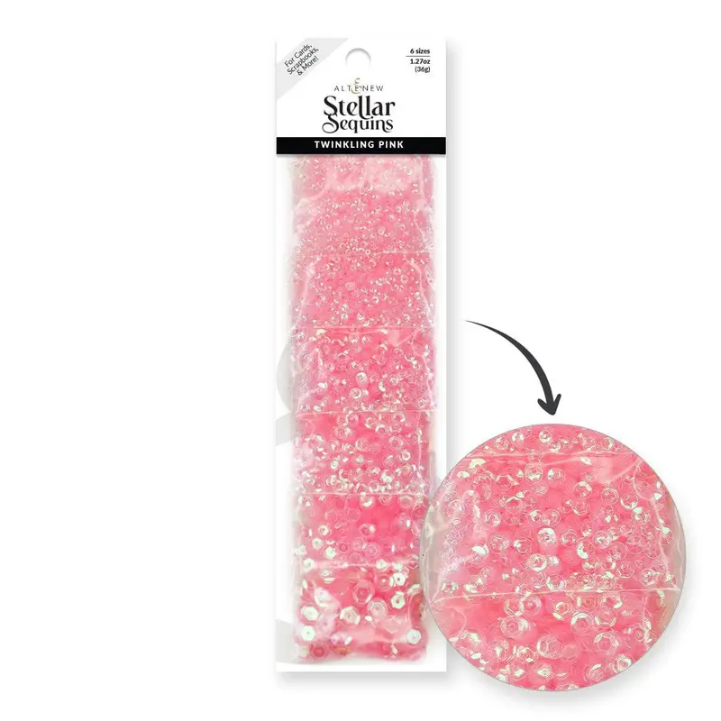 Twinkling Pink Sequins – Lustrous Stellar Craft Accents 1