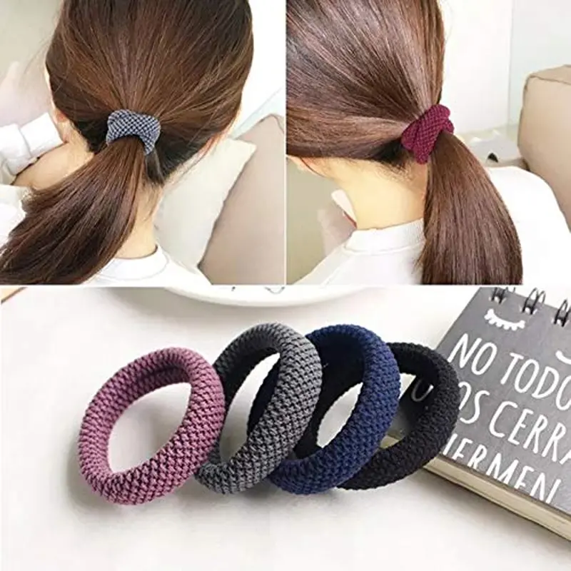 Tyre-Design Elastic Hair Bands – Pack Of 12 Vibrant Stretchy Ties 1