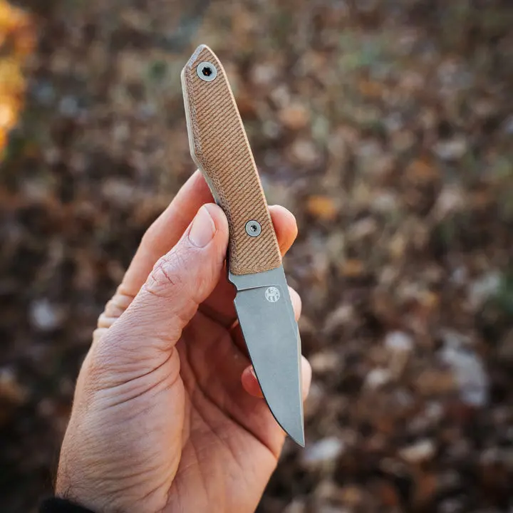 Usa Lookout Bushcraft Knife – Magnacut Steel With Natural Micarta Handle 1