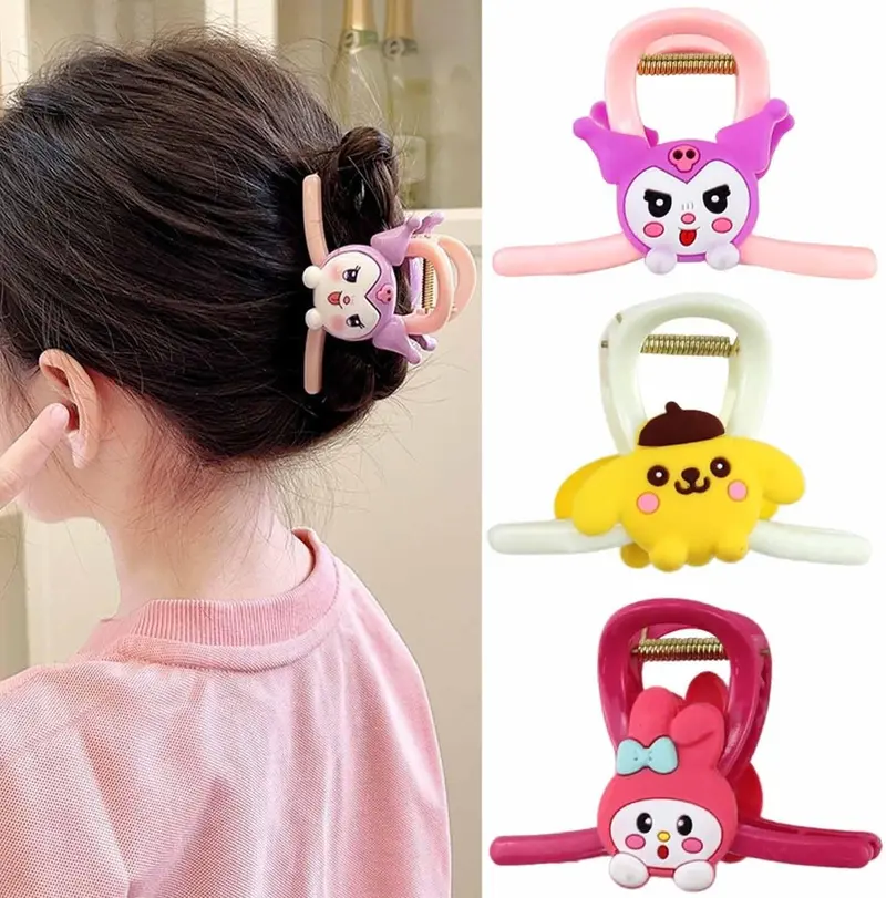 Vibrant Cartoon-Print Hair Clip – Single Stylish Piece 1
