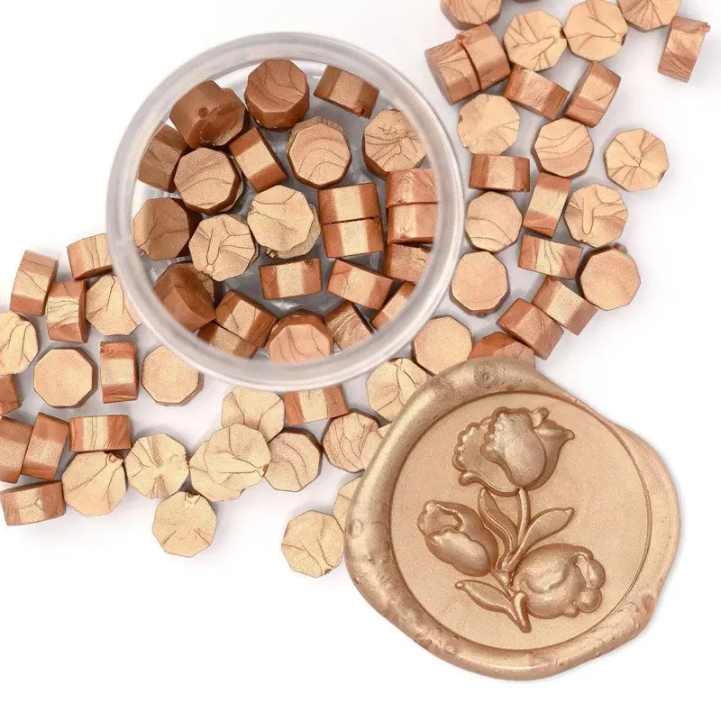 Warm Metallic Gold Wax Beads 1