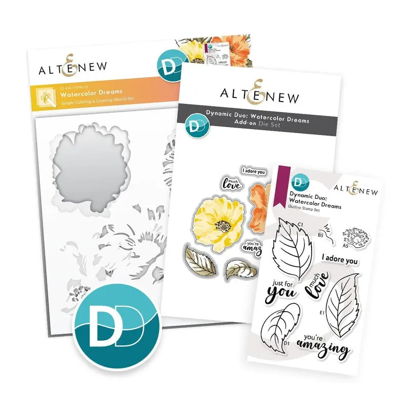 Watercolor Dreams Stamp Set With Coordinating Add-On Dies 1