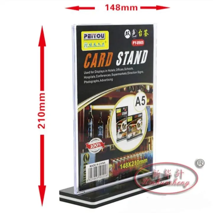 White T-Shaped Brochure Stand – 6" X 8" Metal Display Holder For Promotions 1