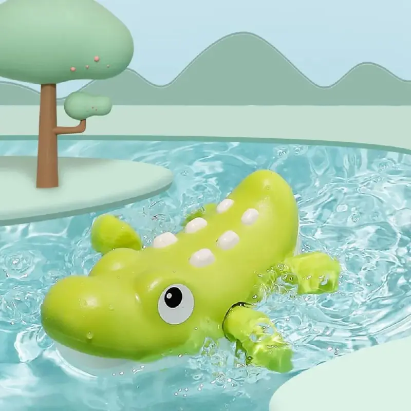 Wind-Up Floating Crocodile Bath Toy – Fun Water Play Set For Toddlers And Party Favors 1