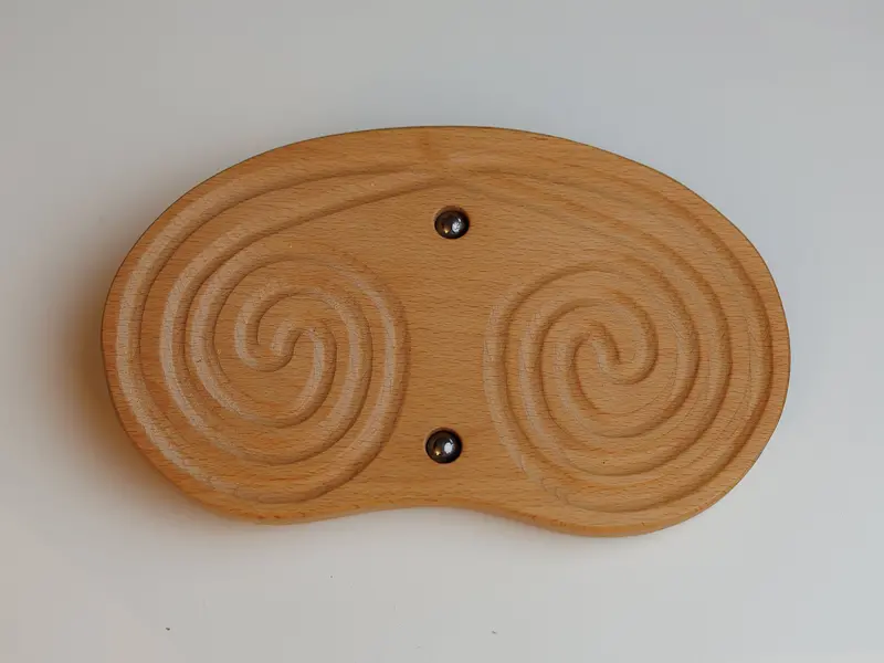Wooden Marble Run – Double Spiral Design 1