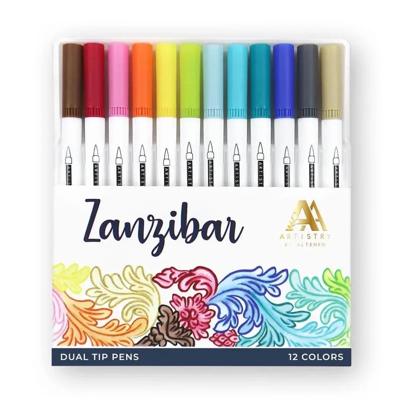 Zanzibar Dual-Tip Water-Based Markers 1